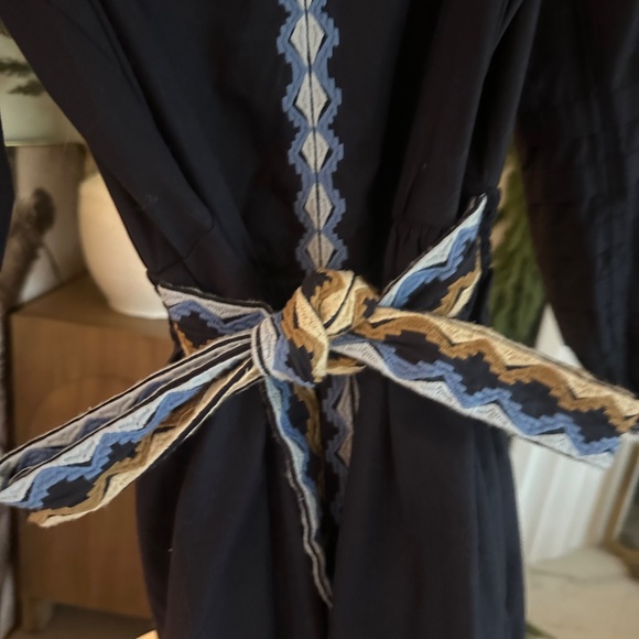 NWT Shoshanna Navy Blue Barkley Mini Dress with Embroidery 2 - Picture 5 of 15